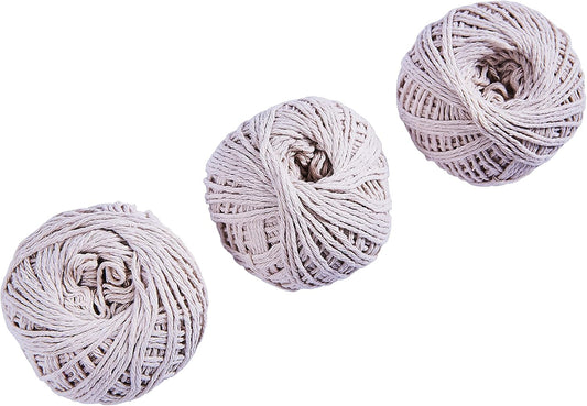 U5250 Ball of String for Craft, Home, Garden and Gift Wrap, White, 3 Pieces of 45M