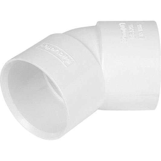 Solvent Weld Bend 135 degree 32mm White